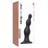 Strap-on-me Beads M - Perlen-Dildo mit Saugfuß (Schwarz)