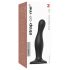 Strap-on-me Curvy M - Wellenförmiger Saugnapf-Dildo (schwarz)