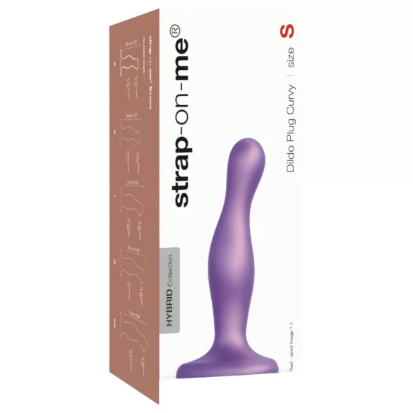 Strap-on-me Curvy S - gewellter Dildo mit Saugnapf (lila)