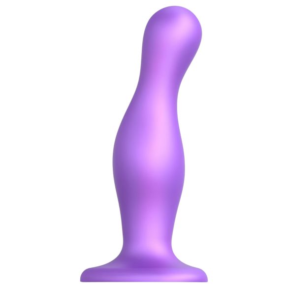 Strap-on-me Curvy L – Wellenförmiger, haftender Dildo (Lila)