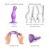 Strap-on-me Curvy L – Wellenförmiger, haftender Dildo (Lila)