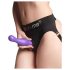 Strap-on-me Curvy L – Wellenförmiger, haftender Dildo (Lila)