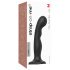Strap-on-me P&G M - Gebogener Saugfußdildo (Schwarz)