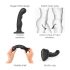 Strap-on-me P&G M - Gebogener Saugfußdildo (Schwarz)