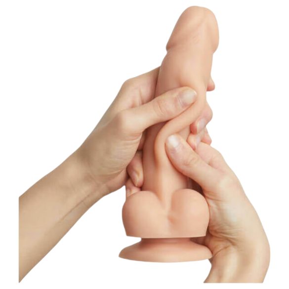 Strap-on-me S - Zweischichtiger, haftender Dildo (Natur)