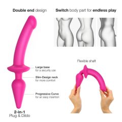   Strap-on-me Swith Semi-Realistisches XXL - 2in1 Silikon Dildo (Pink)
