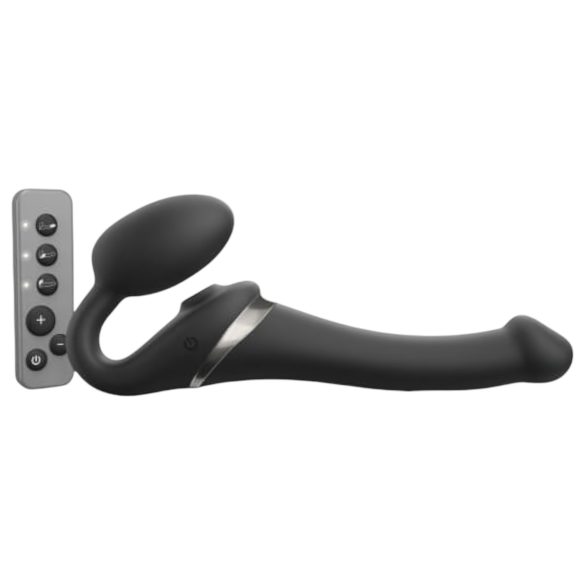 Strap-on-me S - Aufsetzbarer Luftwellen-Vibrator - (Schwarz)