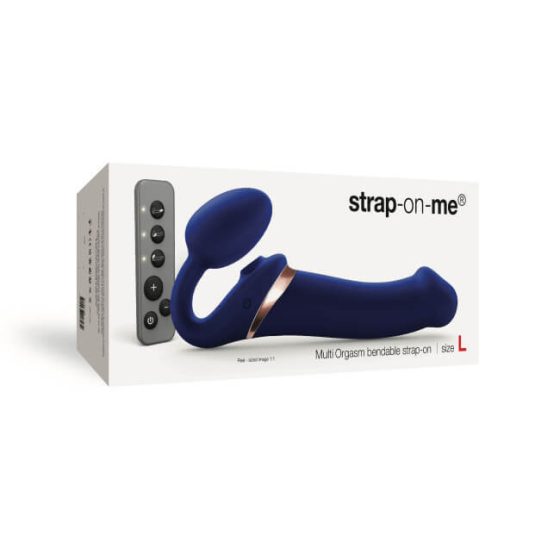 Strap-on-me L - strapless, luftwellen Vibrator - groß (blau)