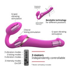   Strap-on-me M - Aufsteckbarer, luftwellenvibrierender Vibrator - Medium (Rosa)