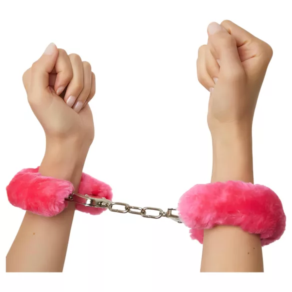 Love to Love Befestige mich - Plüschhandschellen (pink)