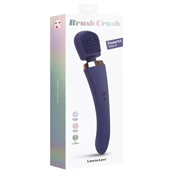 Love to Love Brush Crush - Massage-Wand-Vibrator (Blau)