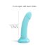 Dildolls Nightfall - Türkisfarbener Sternen-Dildo mit Saugnapf