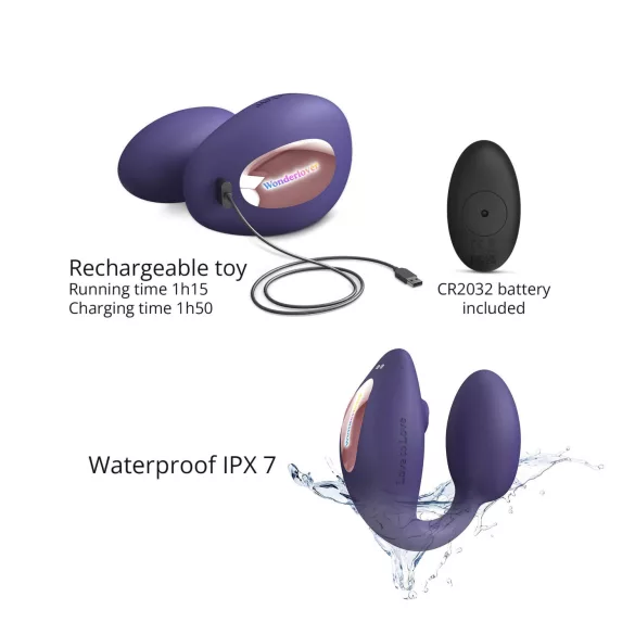 Love to Love Wonderlover - G-Punkt-Vibrator, klitorale Stimulation (dunkellila)