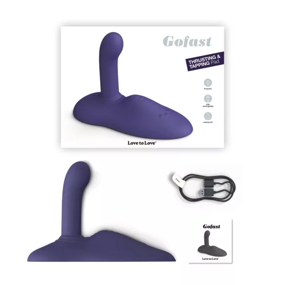Love to Love GoFast - Stoß- und Klitorisvibrator mit Saugnapf (blau)