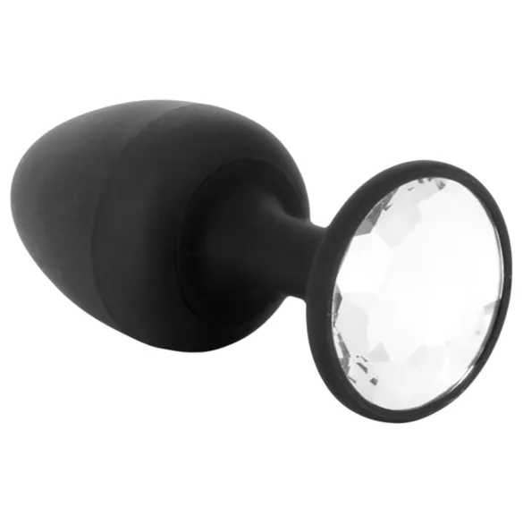 Dorcel Geisha Plug Diamond L - schwarzer Analplug mit weißem Stein