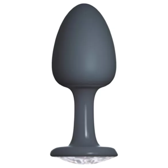 Dorcel Geisha Plug Diamond L - schwarzer Analplug mit weißem Stein