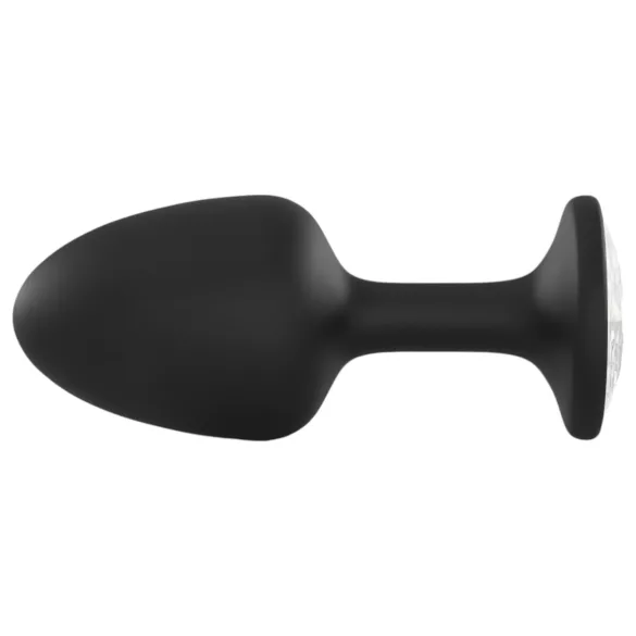 Dorcel Geisha Plug Diamond L - schwarzer Analplug mit weißem Stein
