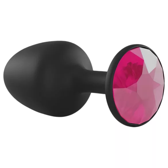 Dorcel Geisha Plug Ruby L - Analplug mit pinkem Stein (schwarz)