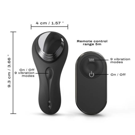 Dorcel Discreet Vibe + - akkubetriebener, funkgesteuerter Klitorisvibrator (schwarz)