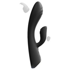   Dorcel Flexi Rabbit - akkubetriebener, heizbarer Klitoris-Vibrator (schwarz)