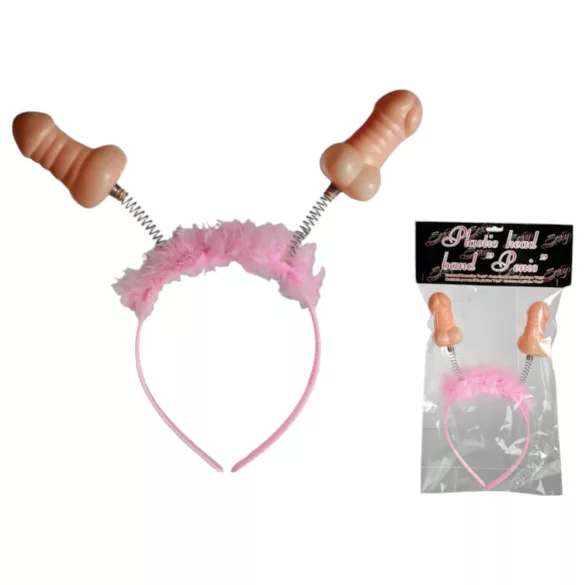 Penis-Stirnband (rosa-natur)