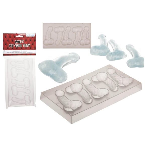 Penisförmiger Eiswürfelbereiter (transparent)