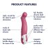 Satisfyer Petting Hippo - wiederaufladbarer, wasserdichter Vibrator (rosa)
