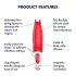 Satisfyer Power Flower - wiederaufladbarer, wasserdichter Vibrator (rot)