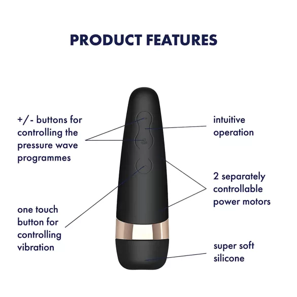 Satisfyer Pro 3+ - Wasserdicht, Akku-Klitorisstimulator (schwarz)