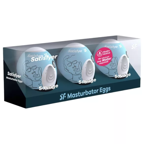 Satisfyer Egg Savage - Eier Masturbator Set (3-teilig)