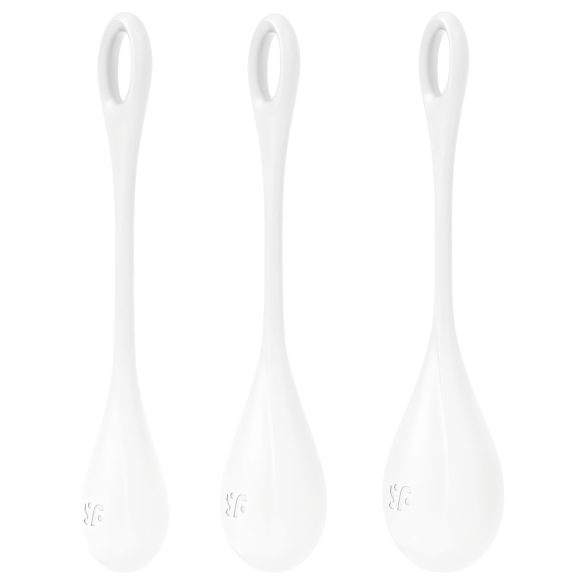 Satisfyer Yoni Power 1 - Weißes Geisha-Kugel-Set (3-teilig)