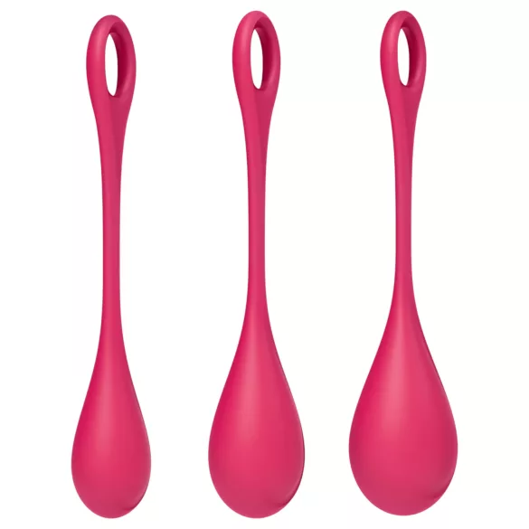 Satisfyer Yoni Power 1 - Geishakugel-Set - Rot (3-teilig)