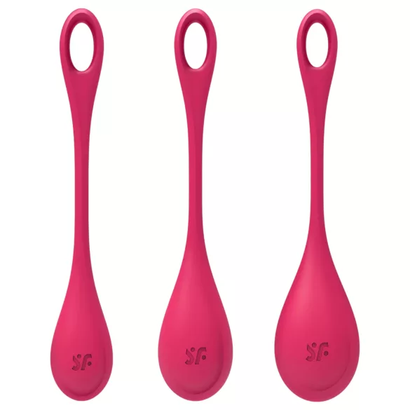 Satisfyer Yoni Power 1 - Geishakugel-Set - Rot (3-teilig)