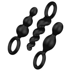 Satisfyer Booty Call - Analplug-Set (schwarz, 3-teilig)