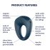 Satisfyer Power Ring - Wasserdichter vibrierender Penisring (Grau)
