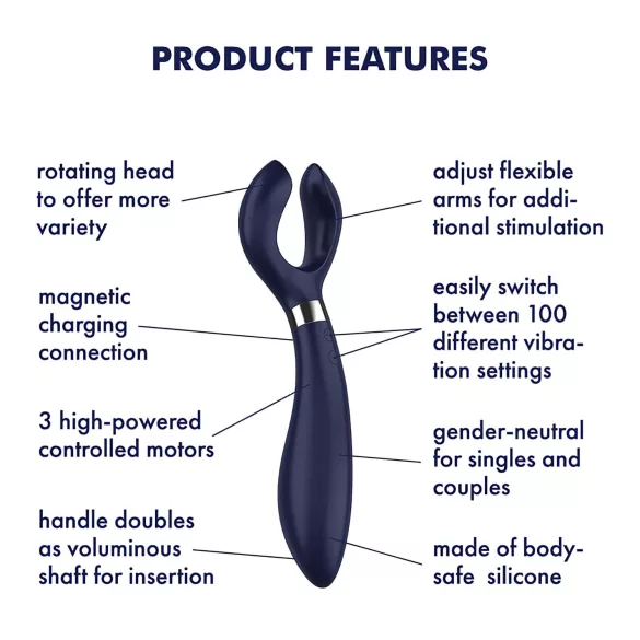 Satisfyer Endless Fun - Akku Paarvibrator wasserdicht (blau)
