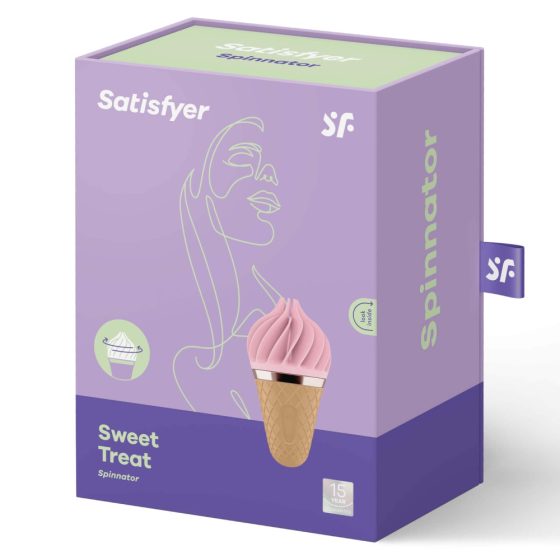 Satisfyer Sweet Treat - akkubetriebener, rotierender Klitorisvibrator (rosa-braun)