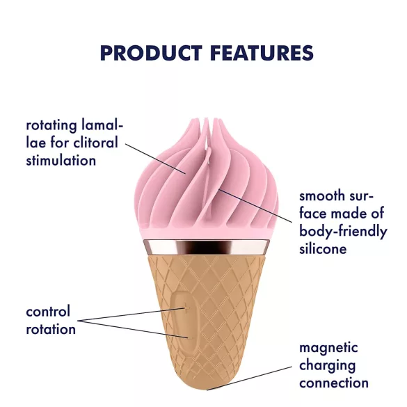 Satisfyer Sweet Treat - Akku-Cocktail-Rotationsvibrator (pink-braun)