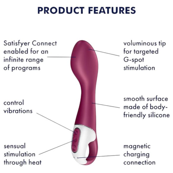 Satisfyer Hot Spot - Aufladbarer, wärmender G-Punkt Vibrator (rot)
