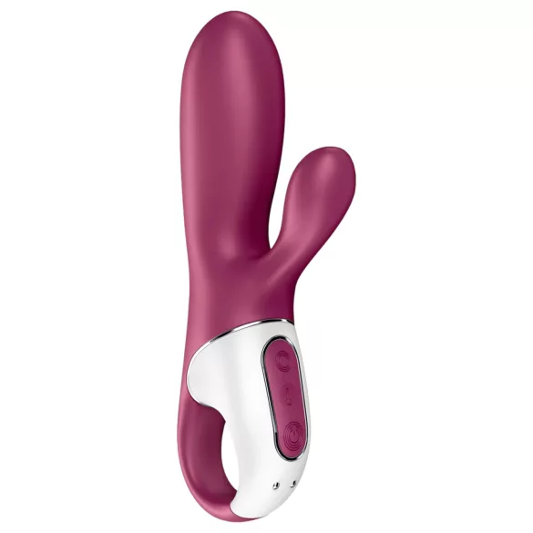 Satisfyer Hot Bunny - App-gesteuerter, wärmender Vibrator mit Klitorisarm (rot)
