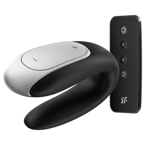 Satisfyer Double Fun - intelligenter, wasserdichter Partner-Vibrator (schwarz)