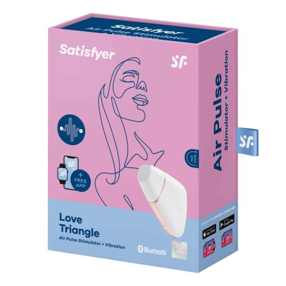 Satisfyer Love Triangle - intelligenter luftdruckbetriebener Klitorisstimulator (weiß)