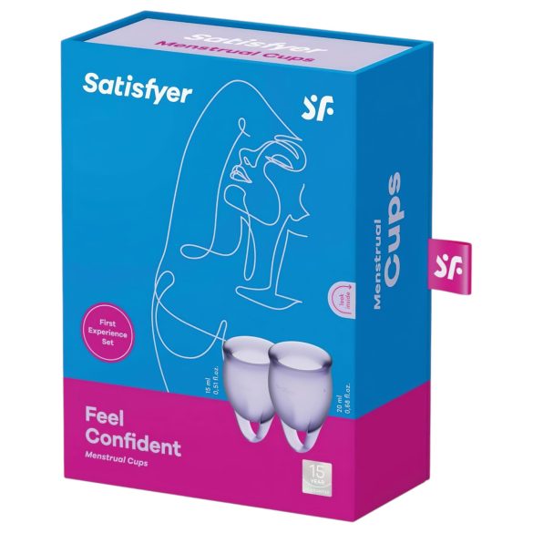 Satisfyer Feel Confident - Menstruationstassen-Set (lila)