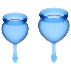   Satisfyer Feel Good - Menstruationstassen-Set (blau) - 2 Stk.