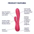 Satisfyer Mono Flex - smarter wasserdichter Vibrator (rot)