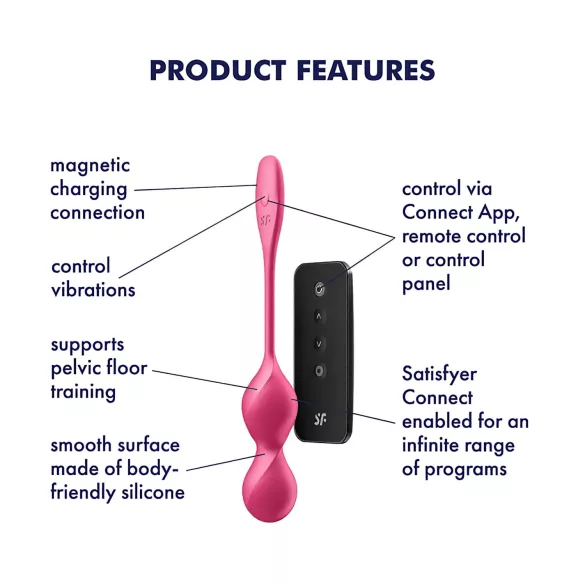 Satisfyer Love Birds 2 - smarter, vibrierende Geishakugel (Pink)