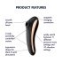 Satisfyer Dual Kiss - Wiederaufladbarer G-Punkt- und Klitoris-Vibrator (Schwarz)