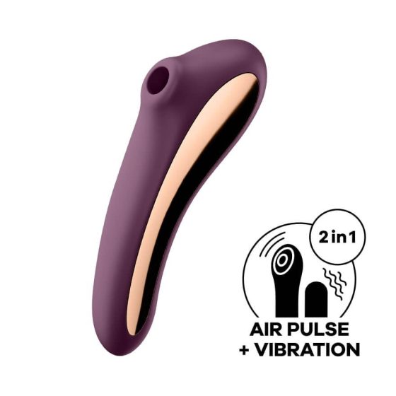 Satisfyer Dual Kiss - 2in1, akkubetriebener vaginaler und klitoraler Vibrator (lila)