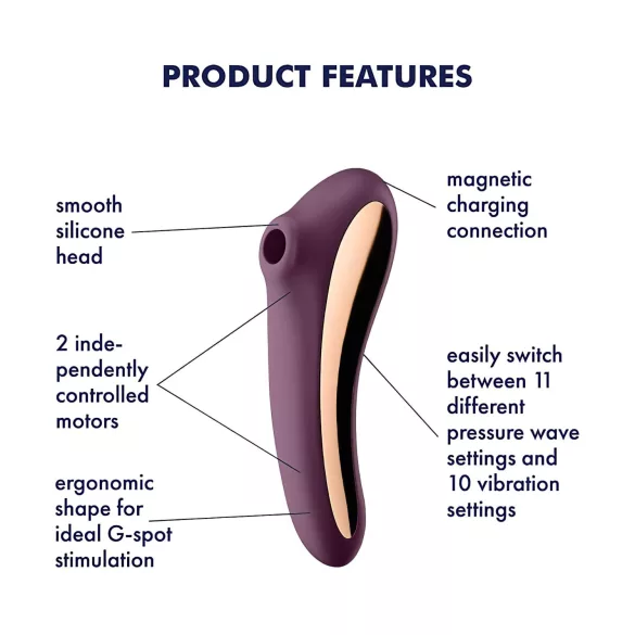 Satisfyer Dual Kiss - 2in1, Vaginal- & Klitorisvibrator (lila)