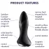 Satisfyer Rotator Plug 1 - perlenbesetzter Analvibrator (schwarz)
